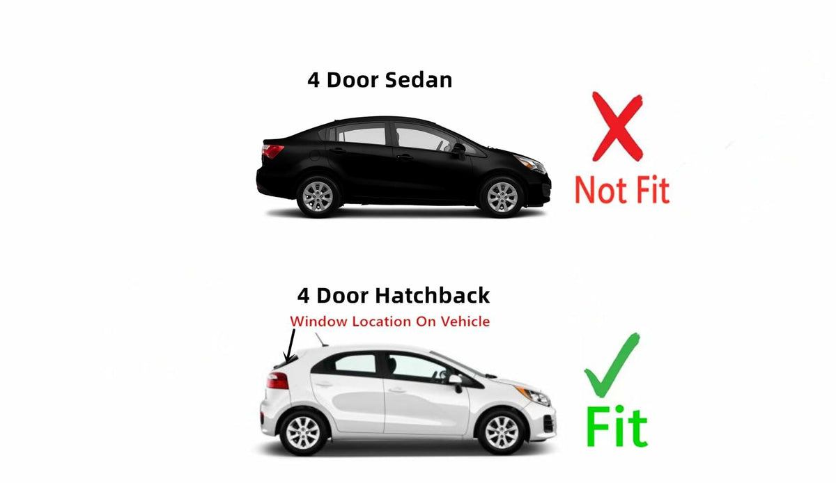 Heated Back Window Back Glass Compatible with Kia Rio5 4 Door Hatchback 2012-2017 Models