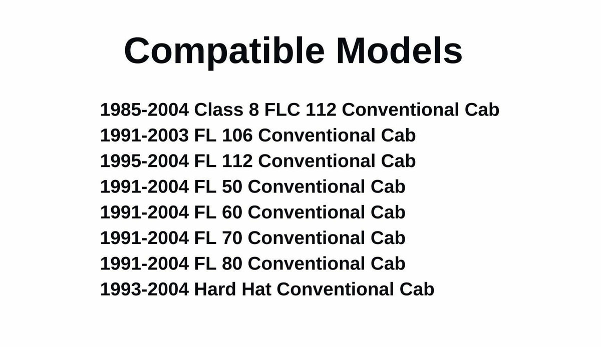 Flat Tempered Front Door Window Door Glass Compatible with Freightliner FL106 / FL112 / FL50 / FL60 / FL70 / FL80 / FLC112 / Hard Hat 1985-2004 Models