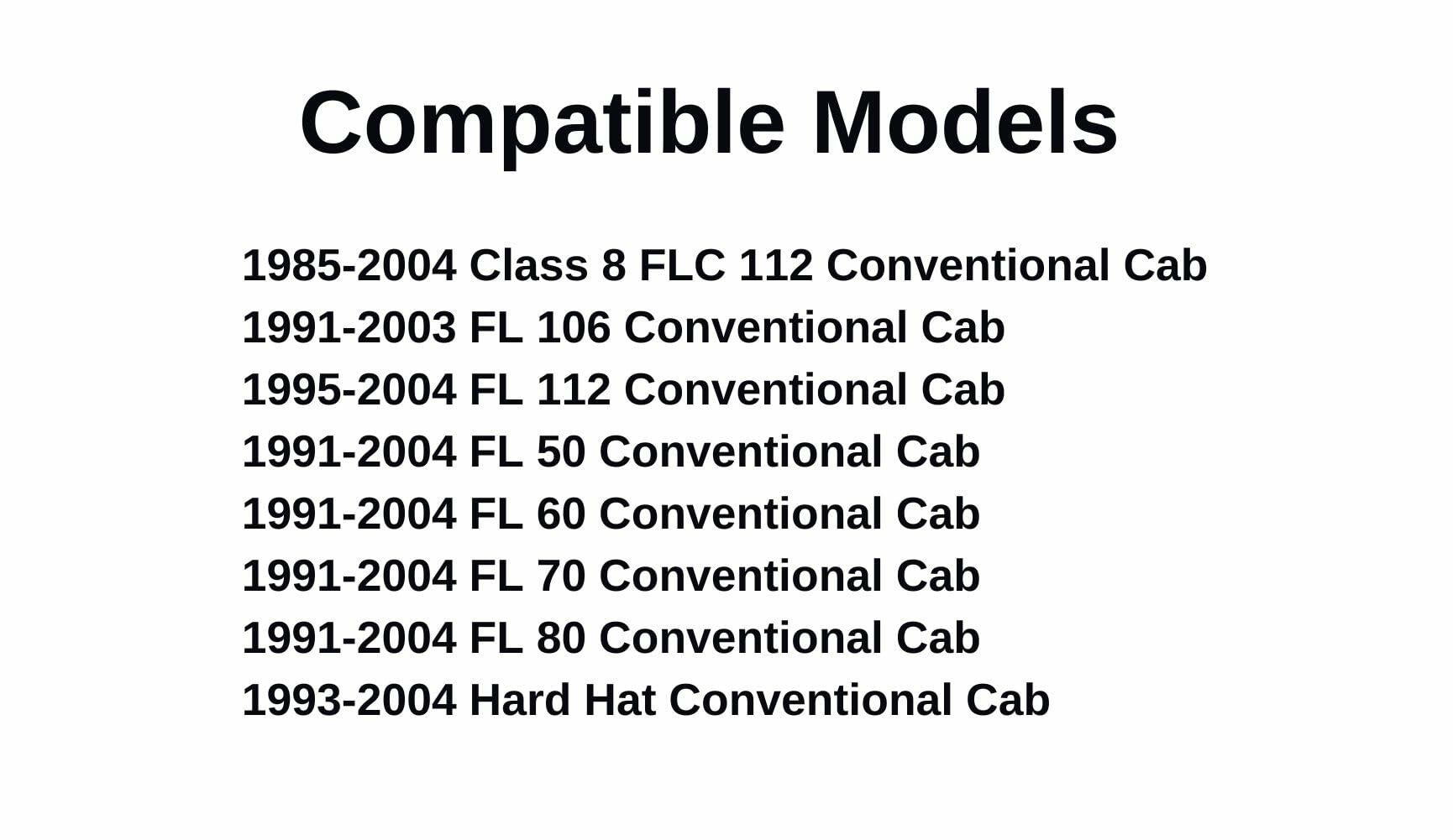 Flat Tempered Front Door Window Door Glass Compatible with Freightliner FL106 / FL112 / FL50 / FL60 / FL70 / FL80 / FLC112 / Hard Hat 1985-2004 Models