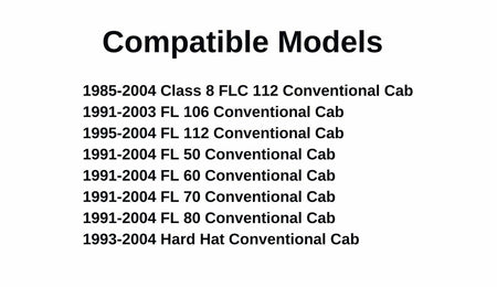 Flat Tempered Front Door Window Door Glass Compatible with Freightliner FL106 / FL112 / FL50 / FL60 / FL70 / FL80 / FLC112 / Hard Hat 1985-2004 Models