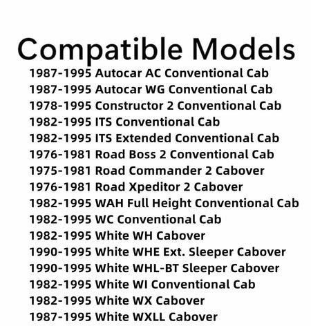 Front Door Window Door Glass Compatible with Autocar WX - Xpeditor WXLL - Xpeditor ACX Cab Over Engine