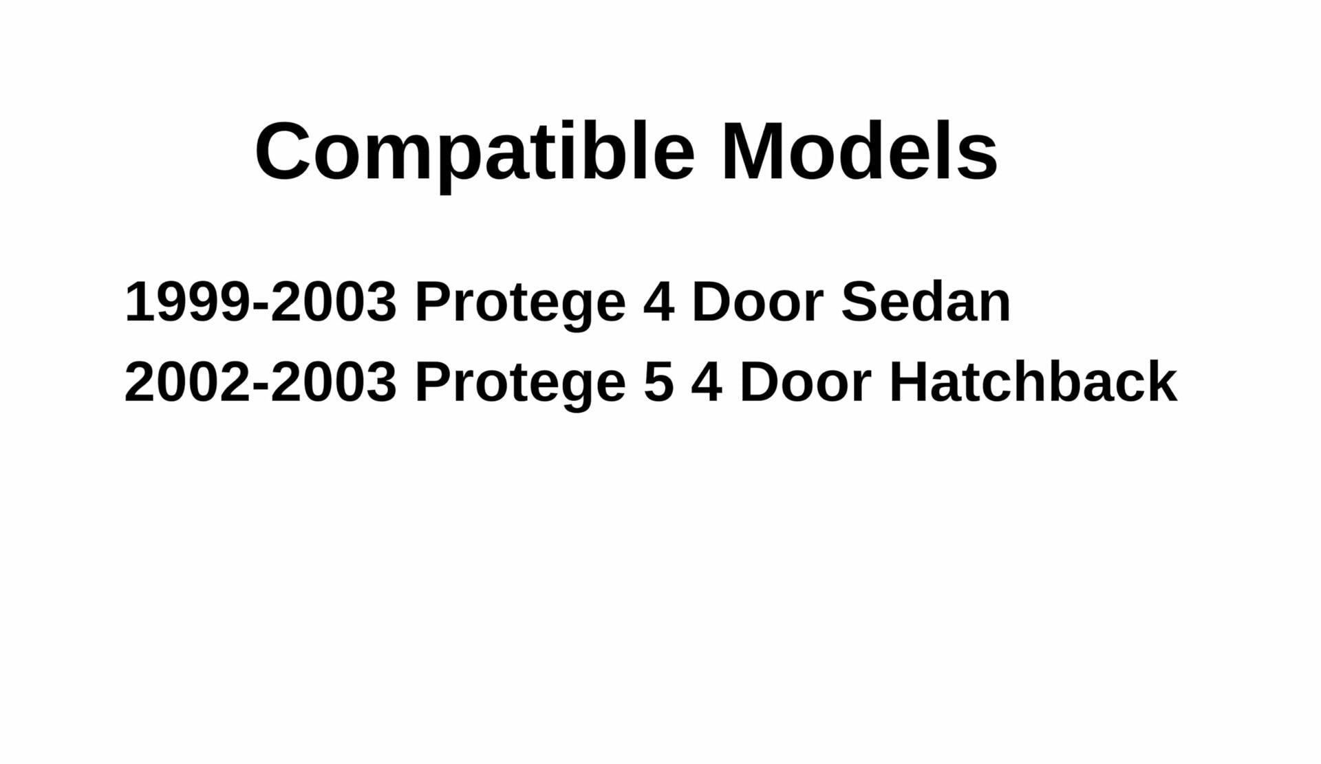Driver Left Front Door Window Door Glass Compatible with Mazda Protege / Protege5 1999-2003 Models