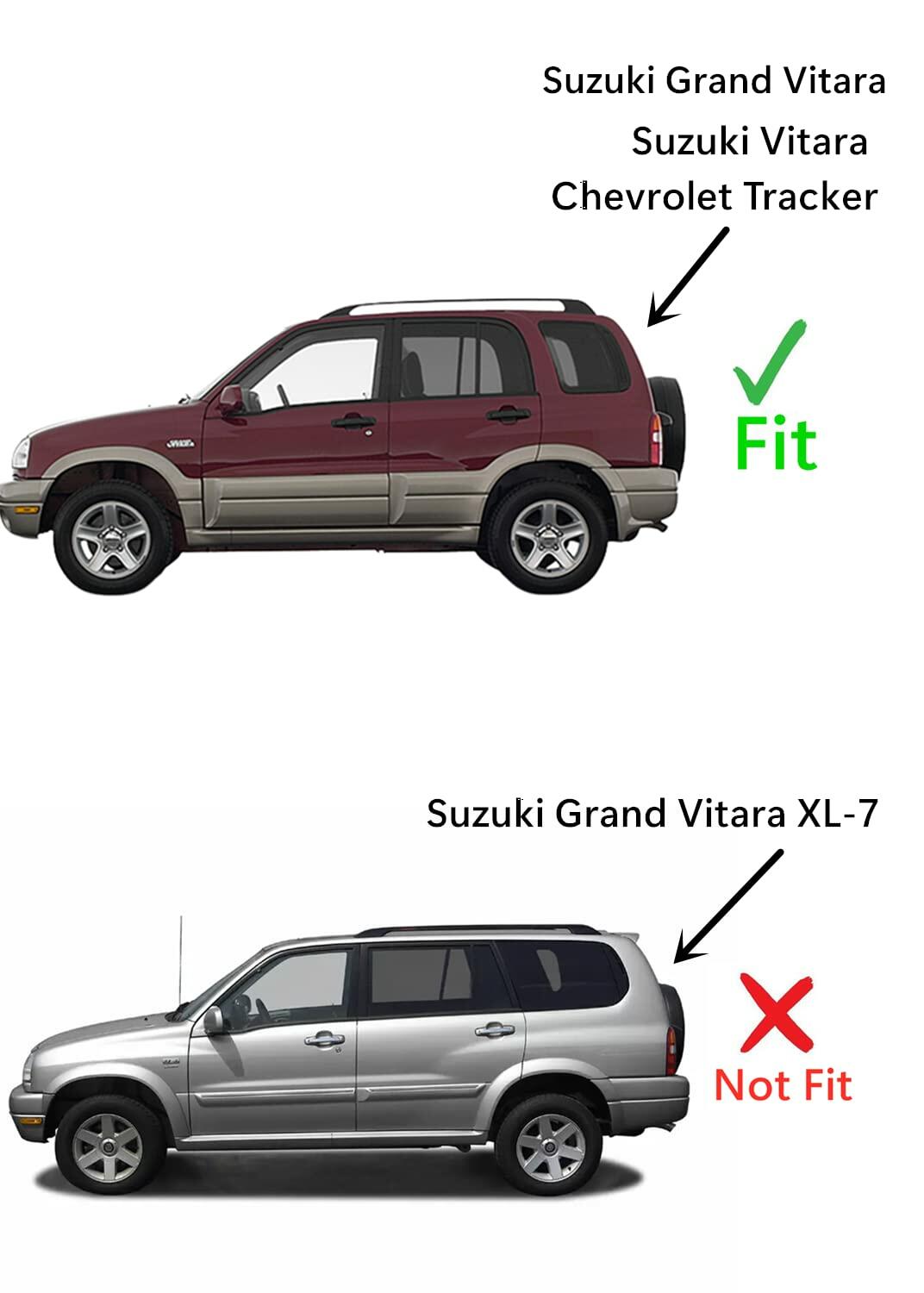 Factory Privacy Tinted Tempered Driver Left Side Rear Door Window Door Glass Compatible with Chevrolet Tracker / Suzuki Grand Vitara / Suzuki Vitara 1999-2005 Models (Not For Grand Vitara XL-7)