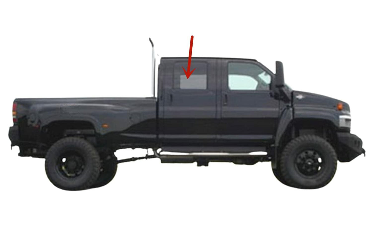 Fit Both Passenger Right / Driver Left Side Rear Door Window Door Glass Compatible With Chevrolet Kodiak 2003-2009/GMC Topkick 2003-2009/Isuzu HTR HVR 2005-2009 4-Door Models