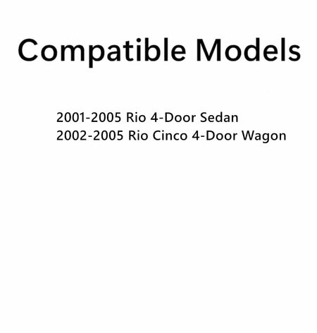 Tempered Passenger Right Side Front Door Window Door Glass Compatible with Kia Rio Sedan / Wagon 2001-2005 Models