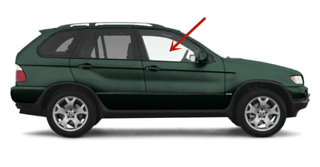 FD20920GTN Passenger Right Side Front Door Window Door Glass Compatible with BMW X5 2000-2006 Models