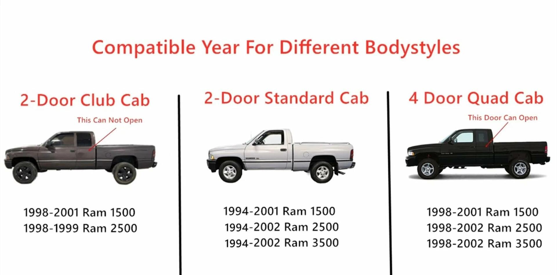 Manual Sliding Back Window Glass Back Slider Compatible with Dodge Ram 1500 Pickup 1994-1997 2 Door Standard Cab Models Only / 1500 1998-2001 All Models / 2500 3500 1994-2002 All Models