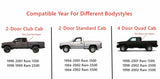 Manual Sliding Back Window Glass Back Slider Compatible with Dodge Ram 1500 Pickup 1994-1997 2 Door Standard Cab Models Only / 1500 1998-2001 All Models / 2500 3500 1994-2002 All Models