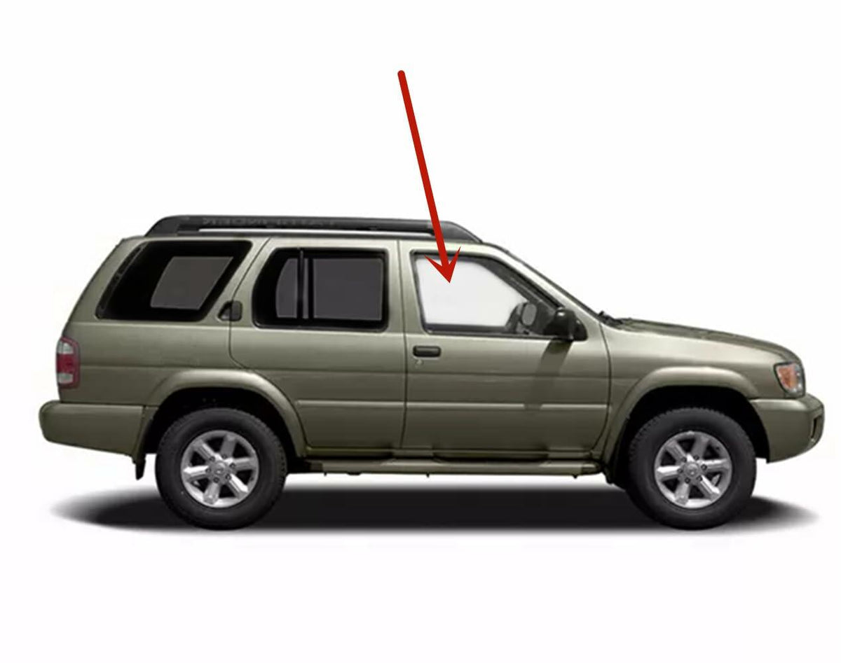 Passenger Right Side Front Door Window Door Glass Compatible with Nissan Pathfinder/Infiniti QX4 1996-2004 Models (Not For Pathfinder Armada)