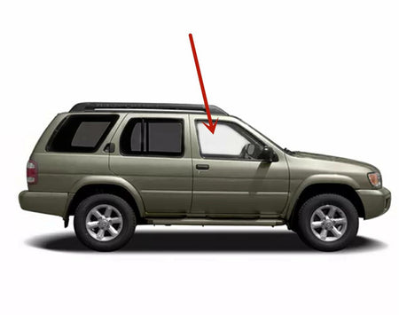 Passenger Right Side Front Door Window Door Glass Compatible with Nissan Pathfinder/Infiniti QX4 1996-2004 Models (Not For Pathfinder Armada)