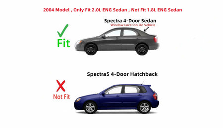 Heated Back Window Back Glass Compatible with Kia Spectra 2005-2009 / Spectra 2.0L 2004 4 Door Sedan Models