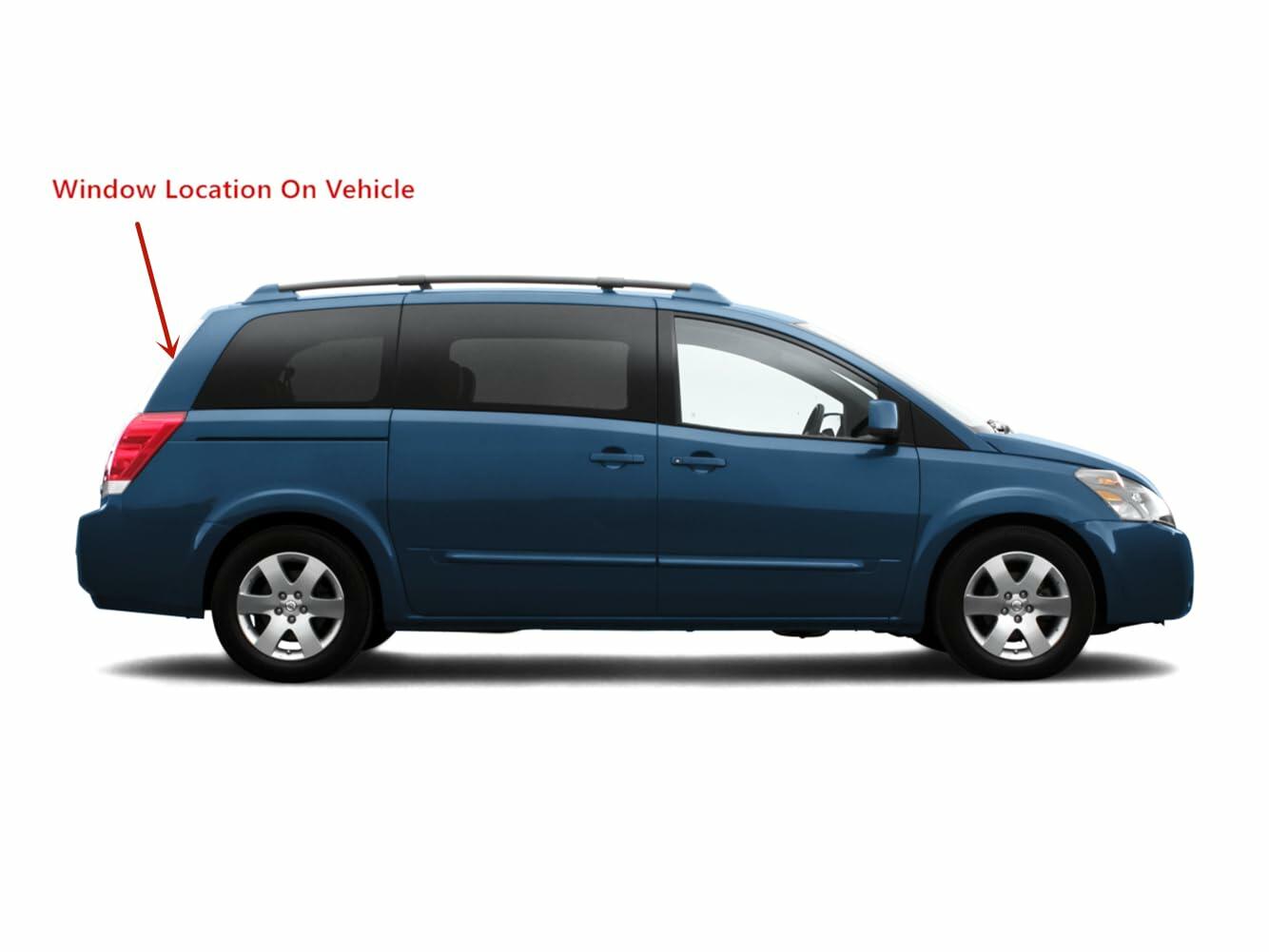 Heated Back Tailgate Window Back Glass Compatible with Nissan Quest 2004-2010 Models