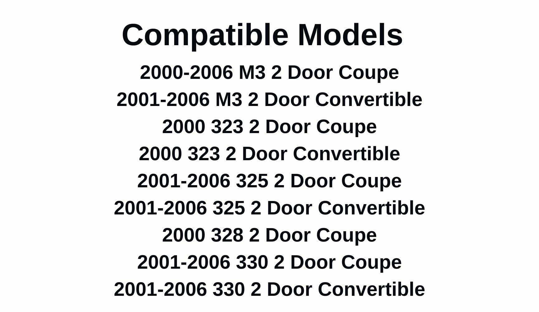 Passenger Right Side Door Window Door Glass Compatible with BMW M3 323ci 325ci 328ci 330ci 2 Door Coupe/Convertible 2000-2006 Models