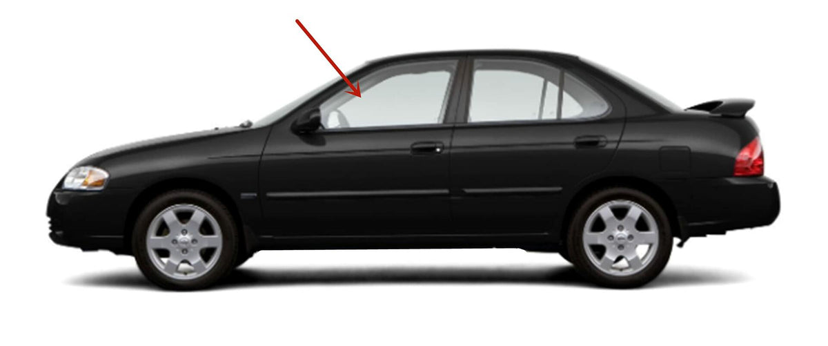 Driver Left Side Front Door Window Door Glass Compatible with Nissan Sentra 4 Door Sedan 2000-2006 Models