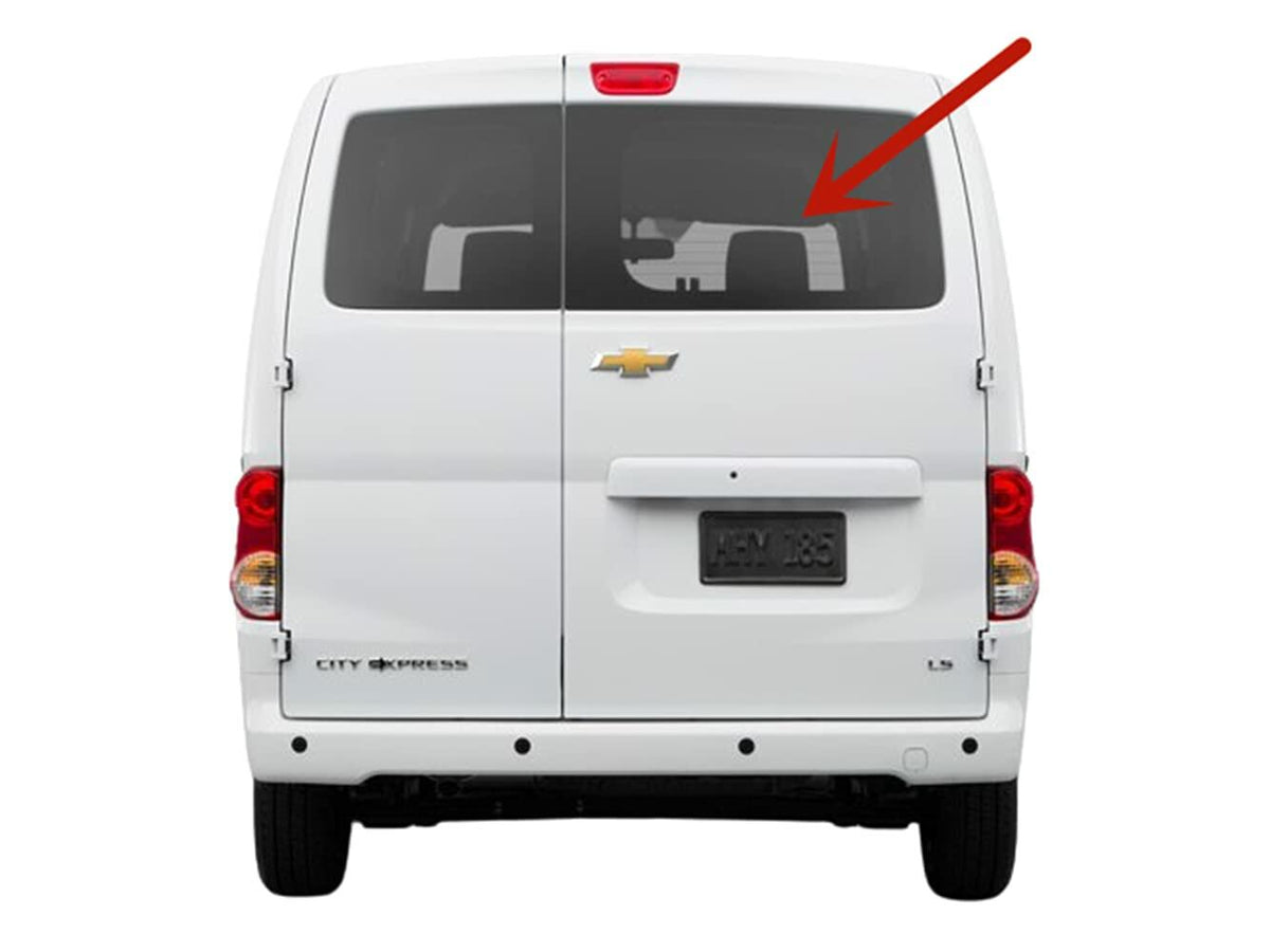 Heated Back Window Back Glass Passenger Right Side Compatible with Chevrolet City Express 2014-2018/Nissan NV200 2013-2021 Models