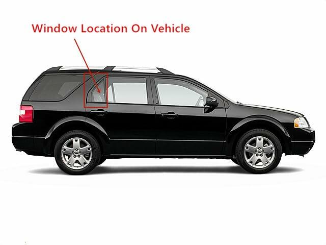 Passenger Right Side Rear Vent Window Vent Glass Compatible with Ford Freestyle/Taurus X 2005-2009 Models