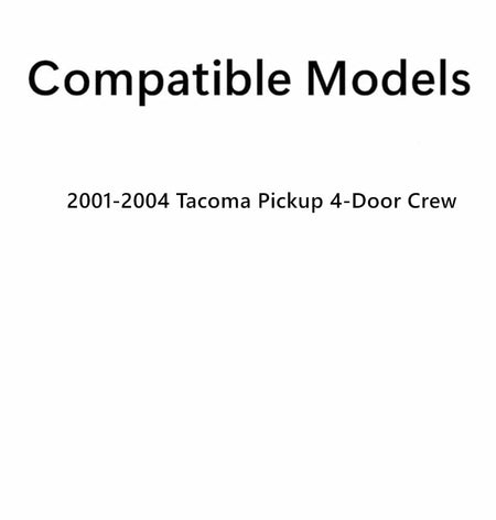 Passenger Right Side Rear Door Window Door Glass Compatible with Toyota Tacoma Pickup 4 Door Crew Cab 2001-2004