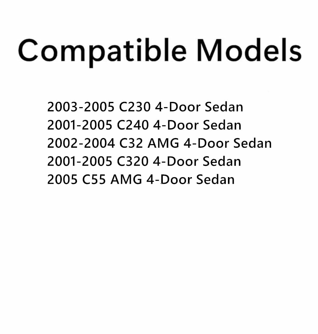 Passenger Right Side Rear Door Window Door Glass Compatible with Mercedes Benz C230 C240 C320 C32AMG C55AMG 4 Door Sedan 2001-2005 Models