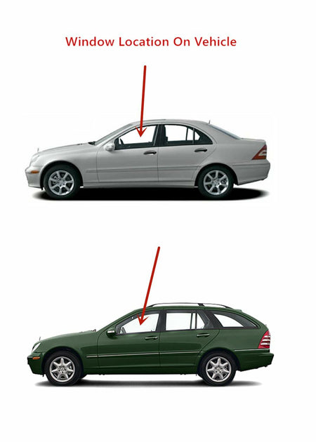 Driver Left Side Front Door Window Door Glass Compatible with Mercedes Benz C230 / C240 / C32 AMG / C320 / C55 AMG 4 Door Sedan/Wagon 2001-2005 Models