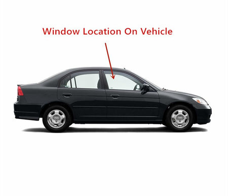 Passenger Right Side Front Door Window Door Glass Compatible with Honda Civic 4 Door Sedan 2001-2005 Models