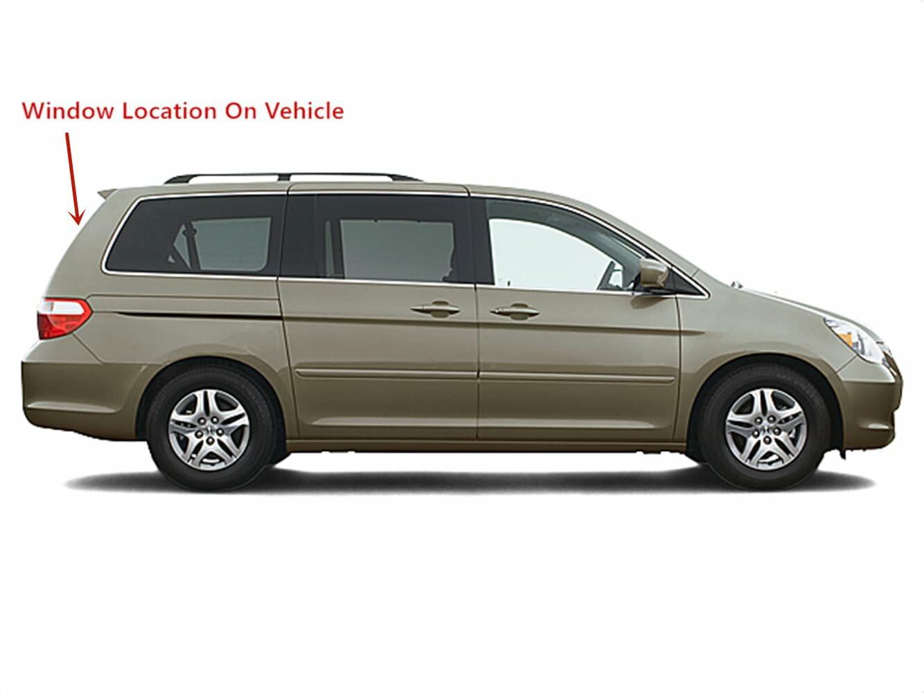 Heated Back Tailgate Window Back Glass Compatible with Honda Odyssey Mini Van 2005-2010 Models
