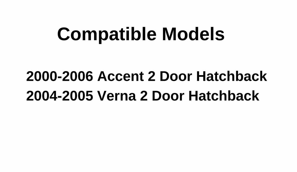 Driver Left Side Door Window Door Glass Compatible with Hyundai Accent/Dodge Verna 2 Door Hatchback 2000-2006 Models