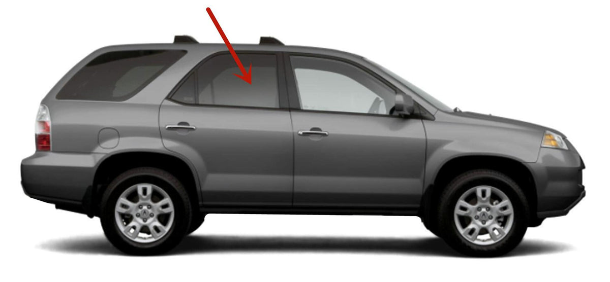 Passenger Right Side Rear Door Window Door Glass Compatible with Acura MDX 2001-2006 Models