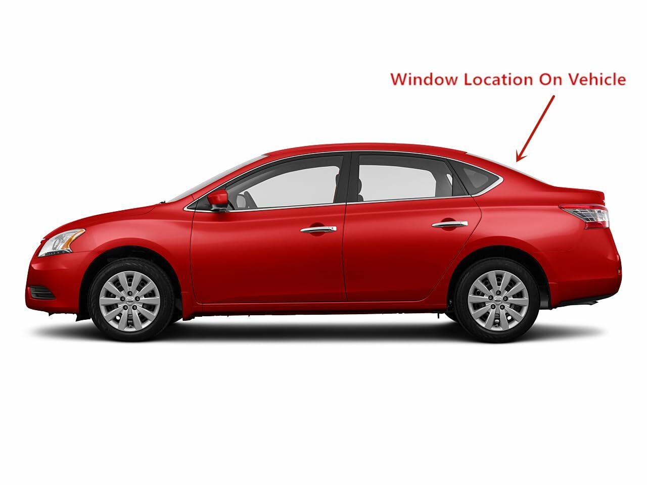 Heated Back Window Back Glass Compatible with Nissan Sentra 4 Door Sedan 2013-2019 Models
