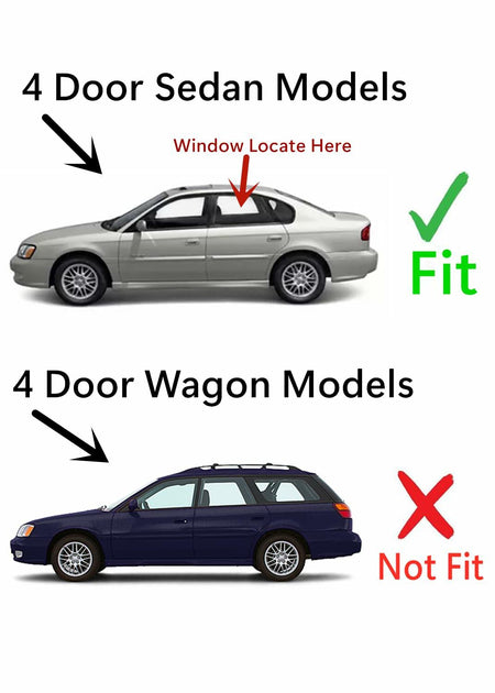 Driver Left Side Rear Door Window Door Glass Compatible with Subaru Legacy / Outback 4 Door Sedan 2000-2004 Models