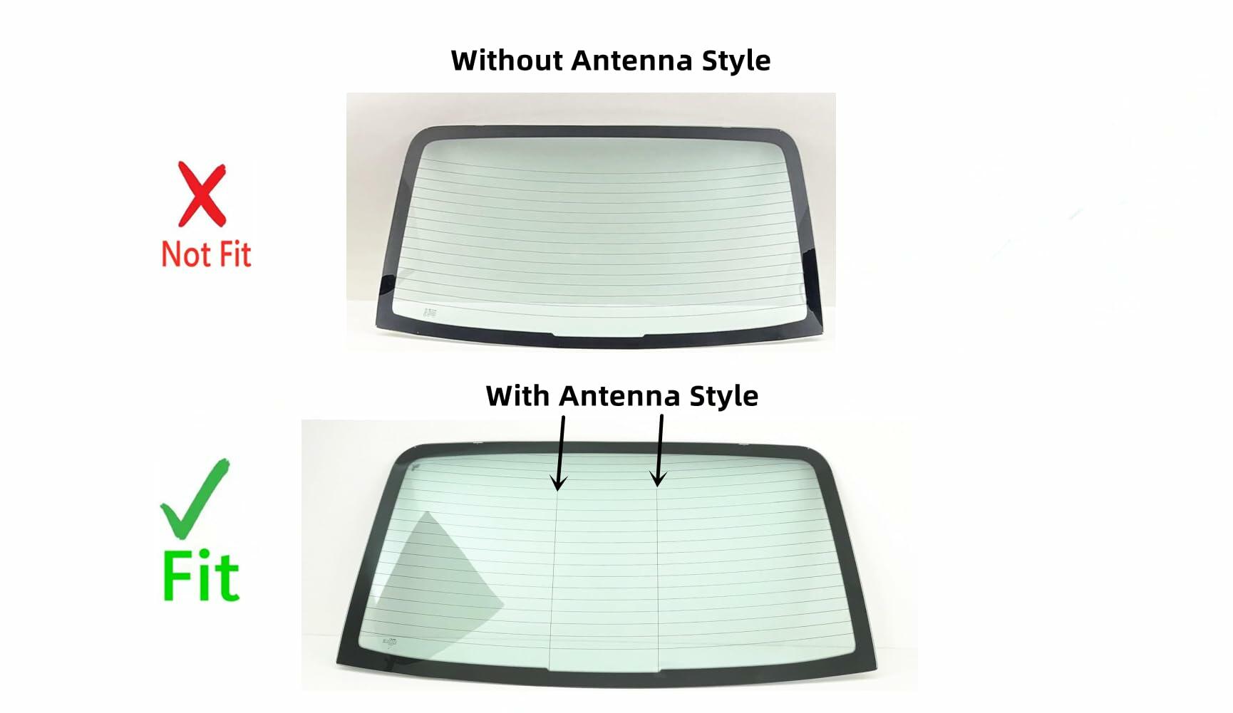 Heated Back Window Back Glass Compatible with Kia Spectra 4 Door Sedan 2005-2009 / Spectra 20.L ENG 4 Door Sedan 2004 Models
