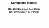 Driver Left Side Rear Door Window Door Glass Compatible with Dodge Durango / Chrysler Aspen 2004-2009 Models