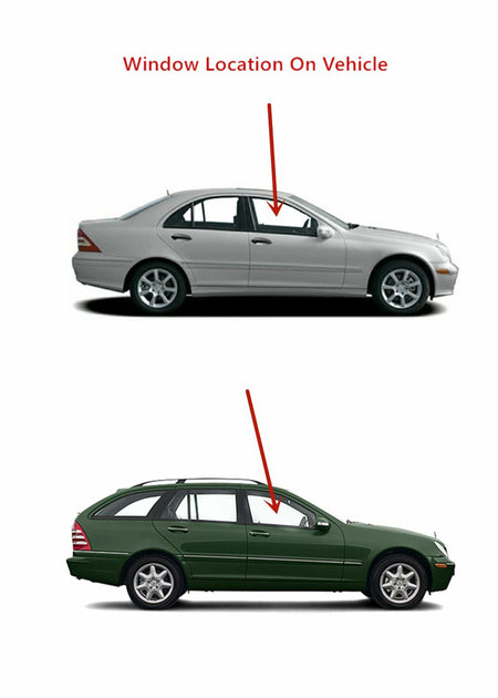 Passenger Right Side Front Door Window Door Glass Compatible with Mercedes Benz C230 / C240 / C32 AMG / C320 / C55 AMG 4 Door Sedan/Wagon 2001-2005 Models