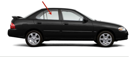 Passenger Right Side Rear Door Window Door Glass Compatible with Nissan Sentra 4 Door Sedan 2000-2006 Models
