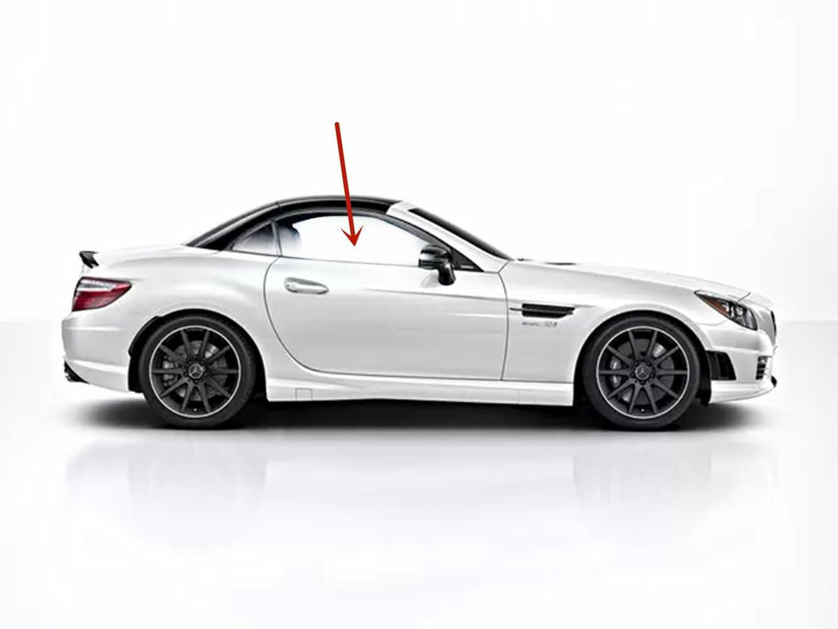 Tempered Glass Only Passenger Right Side Door Window Door Glass Compatible with Mercedes Benz SLK250 SLK300 SLK350 SLK55AMG 2012-2016 Models