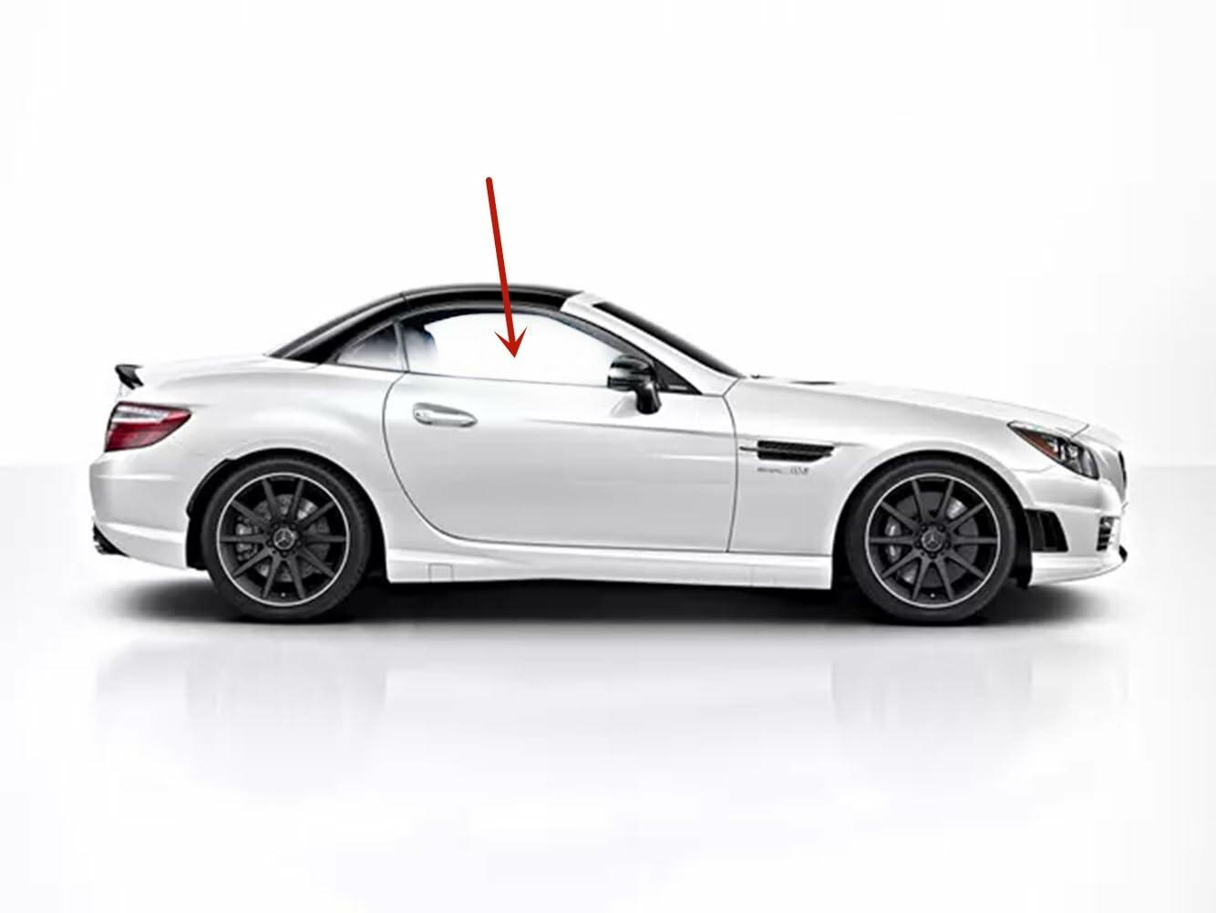 Tempered Glass Only Passenger Right Side Door Window Door Glass Compatible with Mercedes Benz SLK250 SLK300 SLK350 SLK55AMG 2012-2016 Models