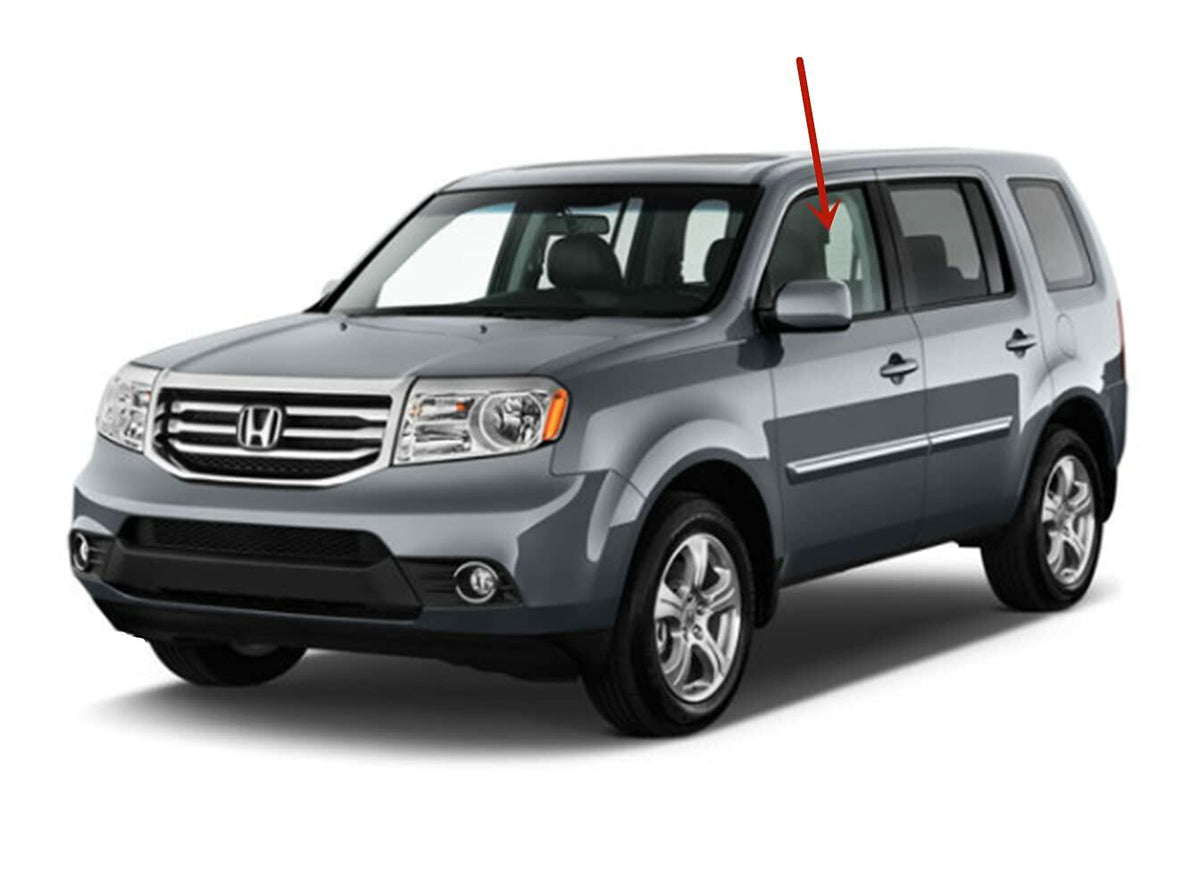 Driver Left Side Front Door Window Door Glass Compatible with Honda Pilot 2009-2015 Models