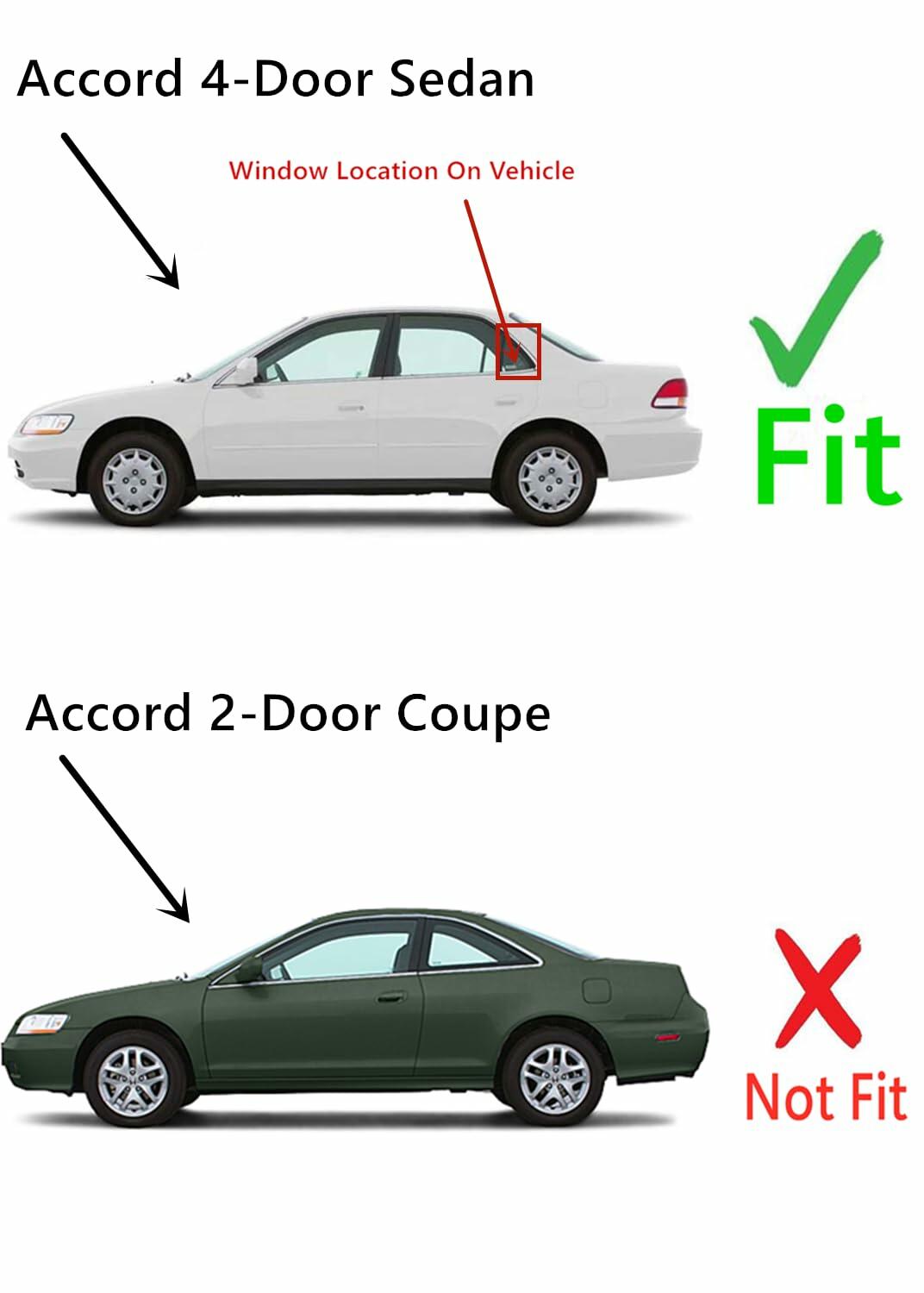Driver Left Side Rear Vent Glass Vent Window Compatible with Nissan Altima 4 Door Sedan 1998-2001 Models