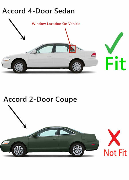 Driver Left Side Rear Vent Glass Vent Window Compatible with Nissan Altima 4 Door Sedan 1998-2001 Models