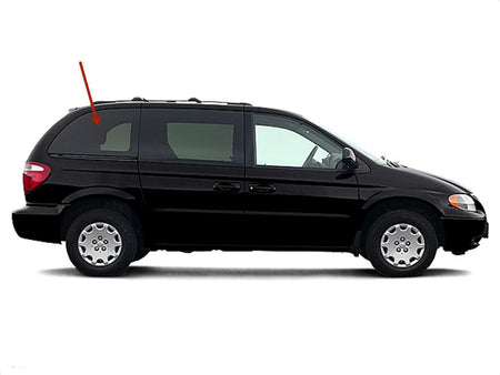 Manual Style Passenger Right Side Quarter Window Quarter Glass Compatible with Dodge Caravan 2001-2007 Models ( Not For Grand Caravan )