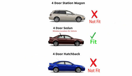 Passenger Right Side Rear Door Window Door Glass Compatible with Mazda 6 4 Door Sedan 2003-2008 Models