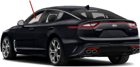 Tempered Driver Left Side Front Door Window Door Glass Compatible with Kia Stinger 2018-2023 Models