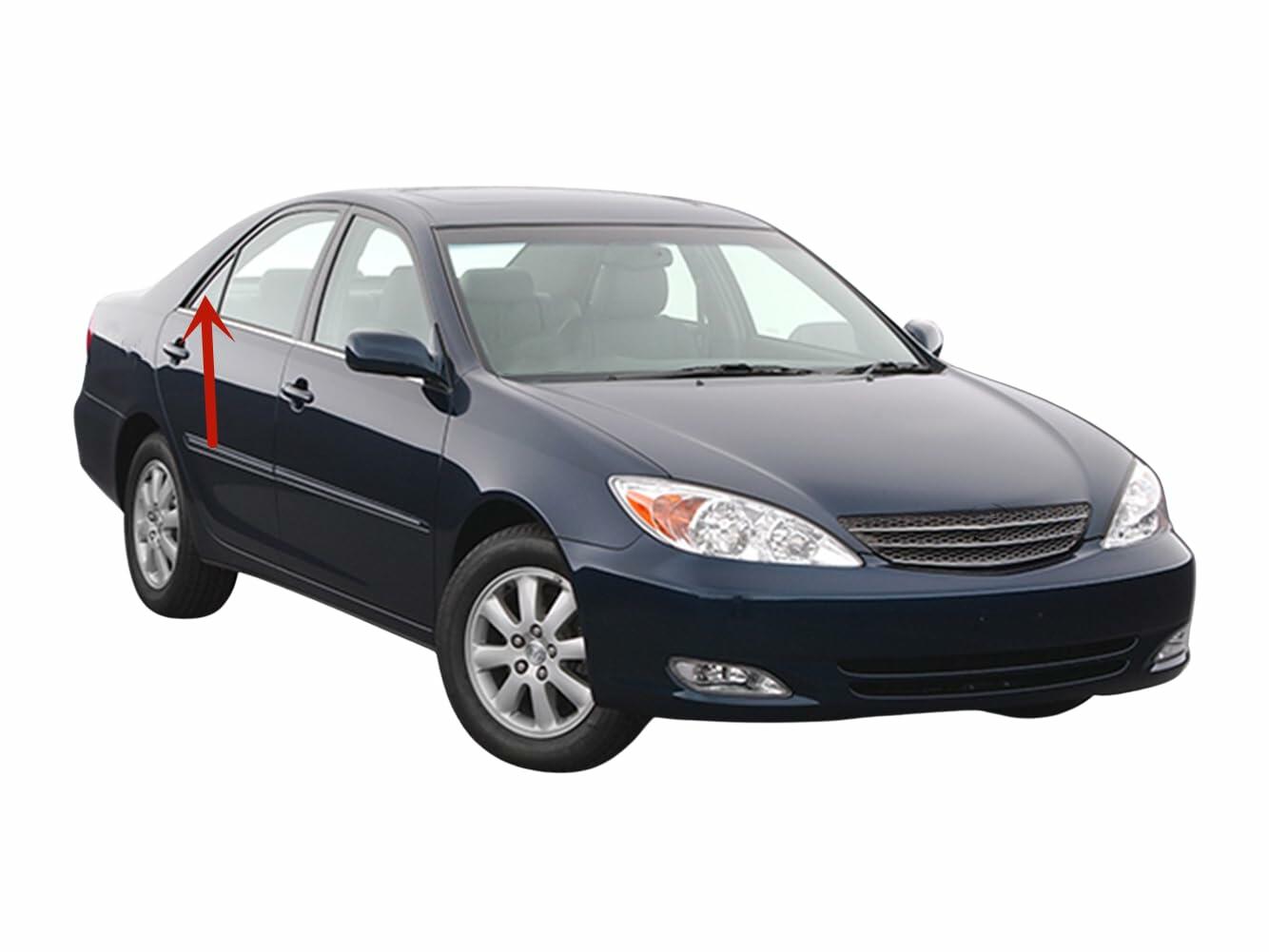 Passenger Right Side Rear Vent Glass Vent Window Compatible with Toyota Camry 4 Door Sedan 2002-2006 Models