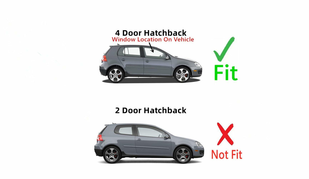 Passenger Right Side Front Door Window Door Glass Compatible with Volkswagen Golf / GTI 4 Door Hatchback 2010-2014 Models