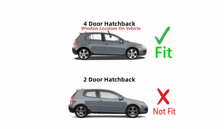 Passenger Right Side Front Door Window Door Glass Compatible with Volkswagen Golf / GTI 4 Door Hatchback 2010-2014 Models