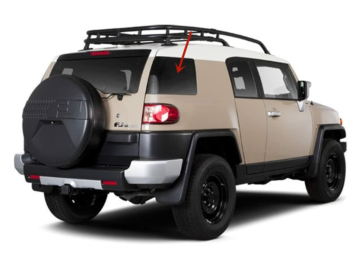 Passenger Right Side Quarter Glass Quarter Window Compatible with Toyota FJ Cruiser 2007-2014 Models