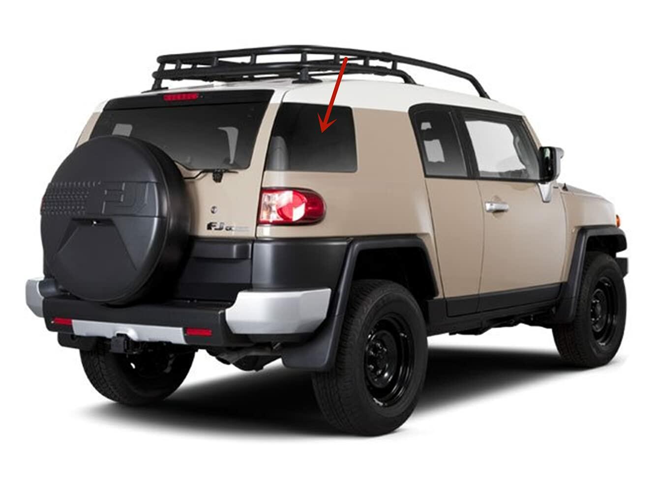 Passenger Right Side Quarter Glass Quarter Window Compatible with Toyota FJ Cruiser 2007-2014 Models