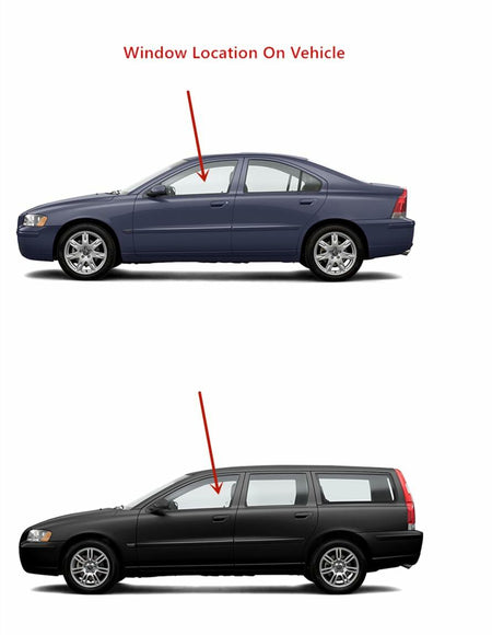 Driver Left Side Front Door Window Door Glass Compatible with Volvo S60 2001-2009 Models/Volvo XC70 V70 2001-2007 Models