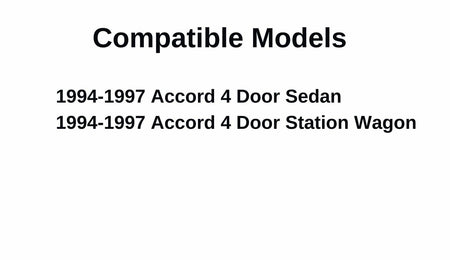 Driver Left Side Front Door Window Door Glass Compatible with Honda Accord 4 Door Sedan/Wagon 1994-1997 Models