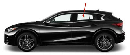 Driver Left Side Rear Door Window Door Glass Compatible with Infiniti QX30 2017-2019 Models