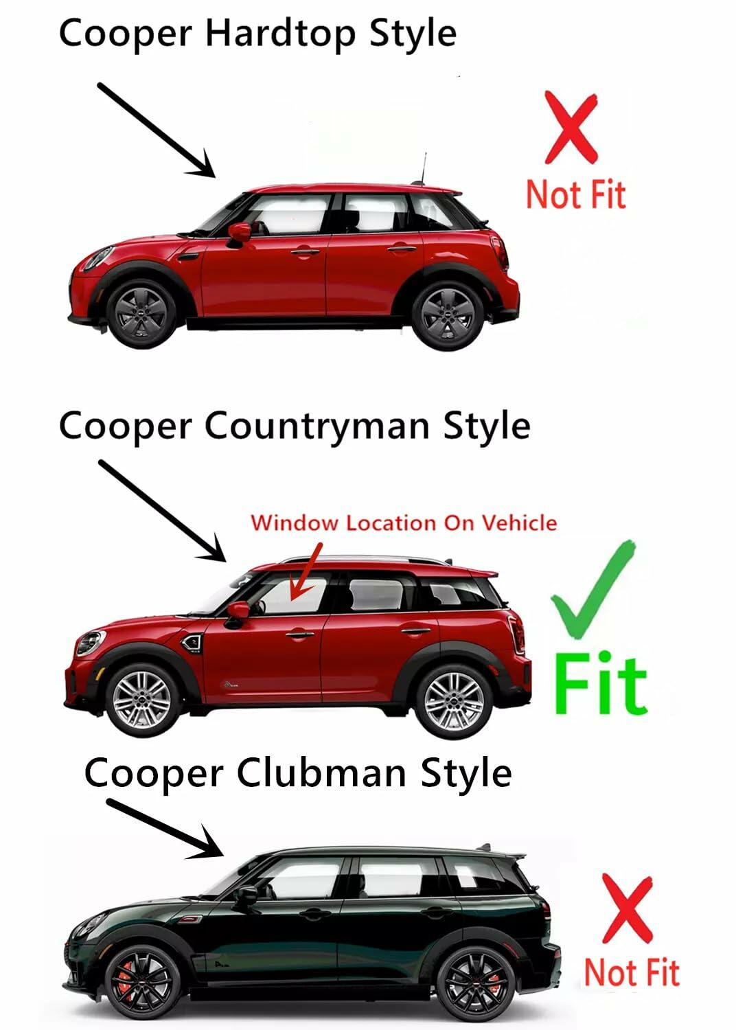 Driver Left Side Front Door Window Door Glass Compatible with Mini Countryman 2017-2024 Models